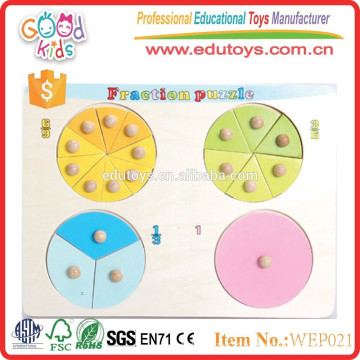 Nouveaux produits chauds pour 2015 circle fraction puzzle éducatif en bois